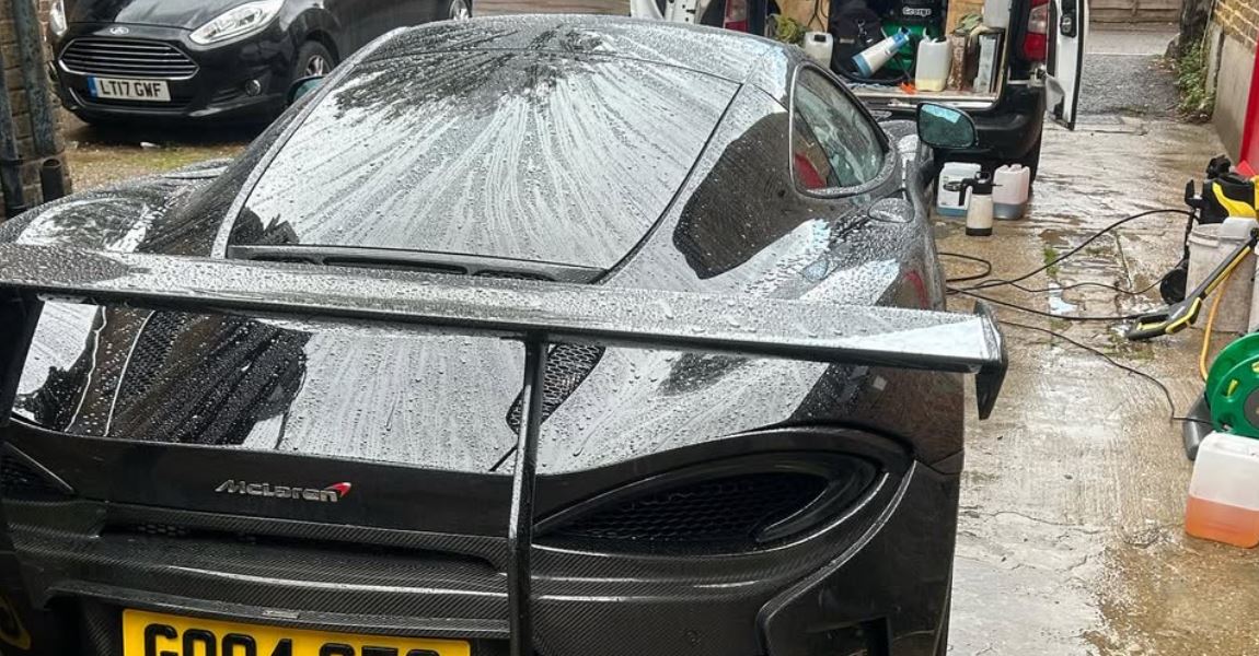 McLaren being washed